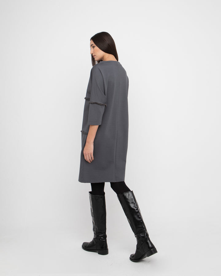 Ozai N Ku Isometric Dress, Grey