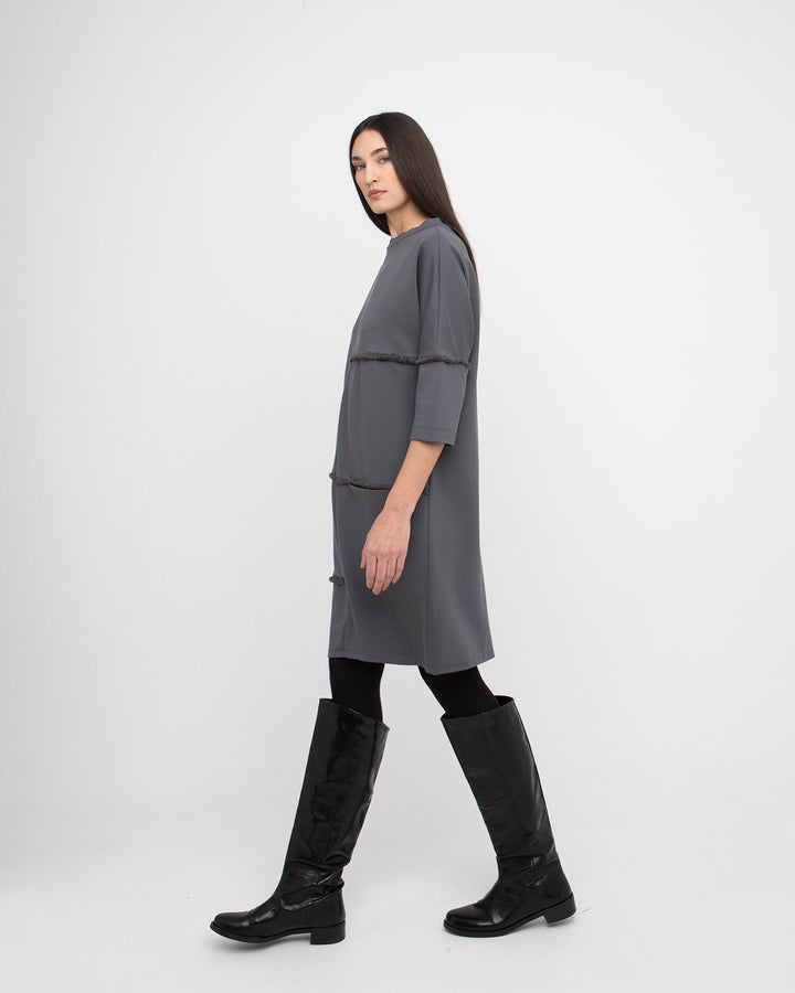 Ozai N Ku Isometric Dress, Grey