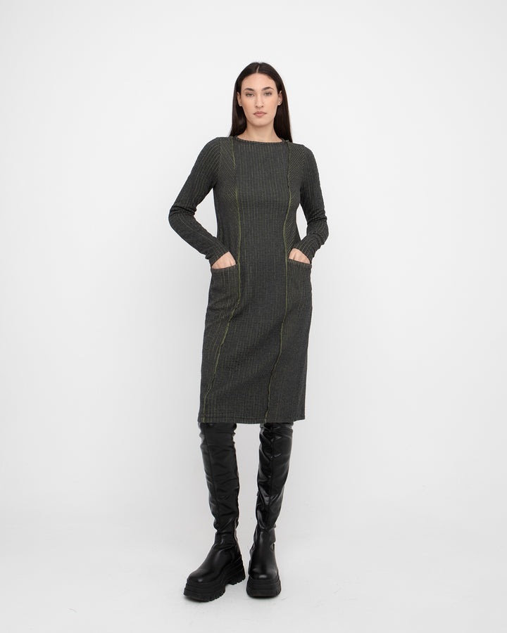 Ozai N Ku Patina Dress, Grey/Green