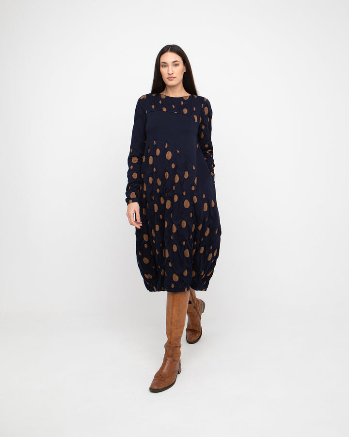 Ozai N Ku Verdigris Dress, Navy/Mustard