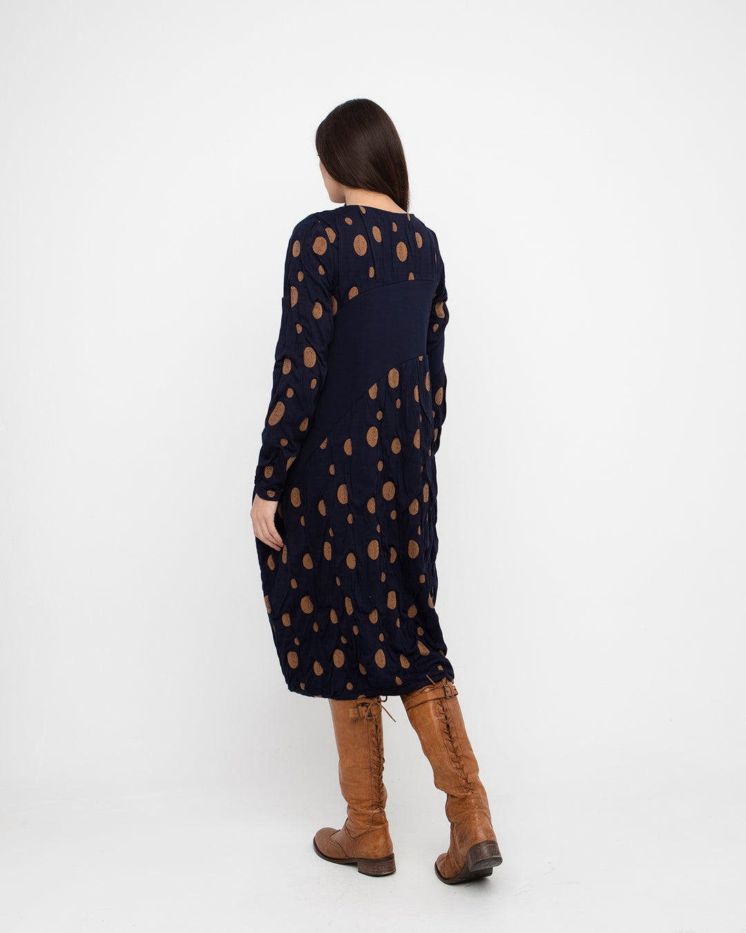Ozai N Ku Verdigris Dress, Navy/Mustard