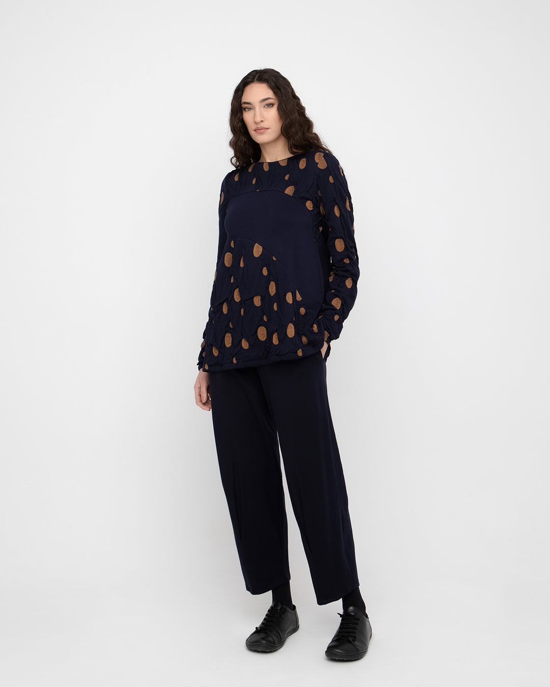Ozai N Ku Orpiment Top, Navy/Mustard