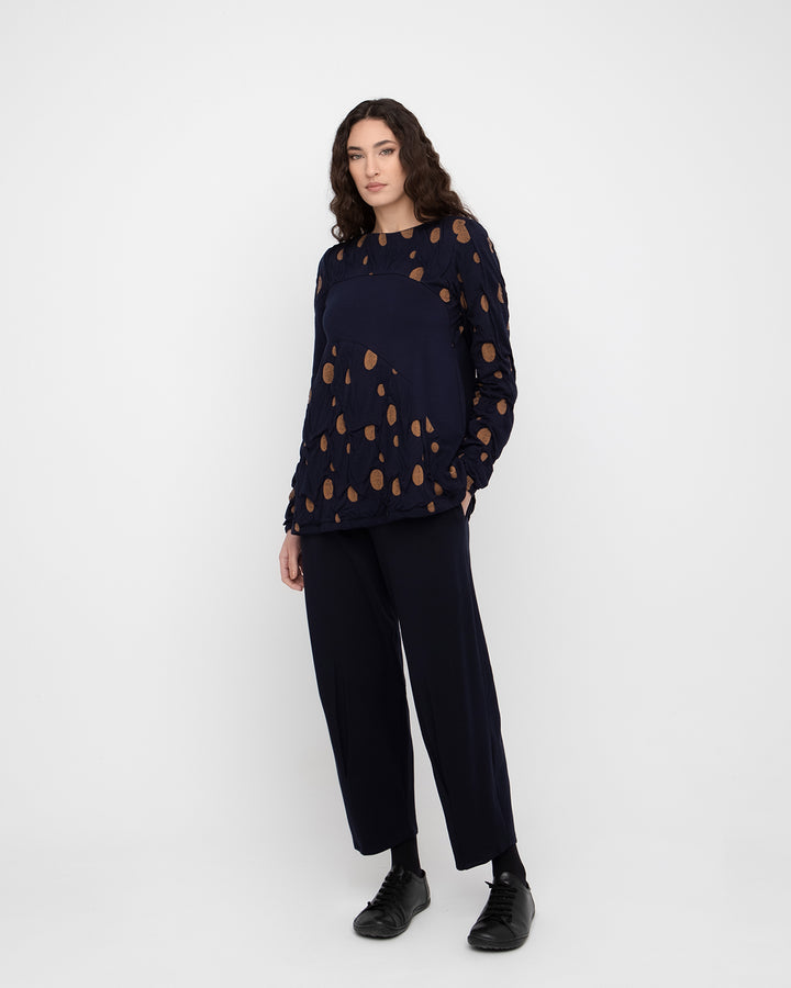 Ozai N Ku Orpiment Top, Navy/Mustard