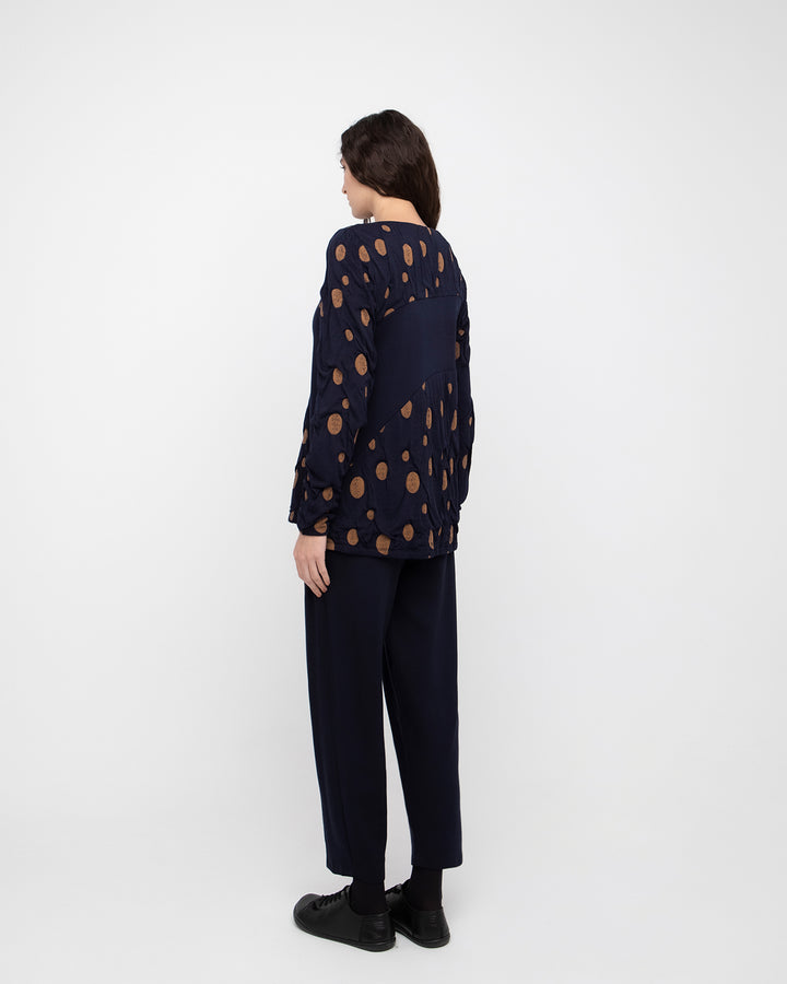 Ozai N Ku Orpiment Top, Navy/Mustard