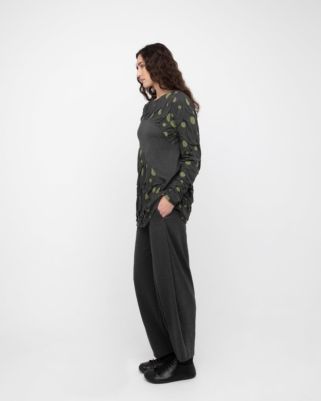 Ozai N Ku Orpiment Top, Grey/Green