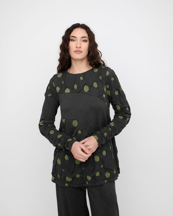Ozai N Ku Orpiment Top, Grey/Green