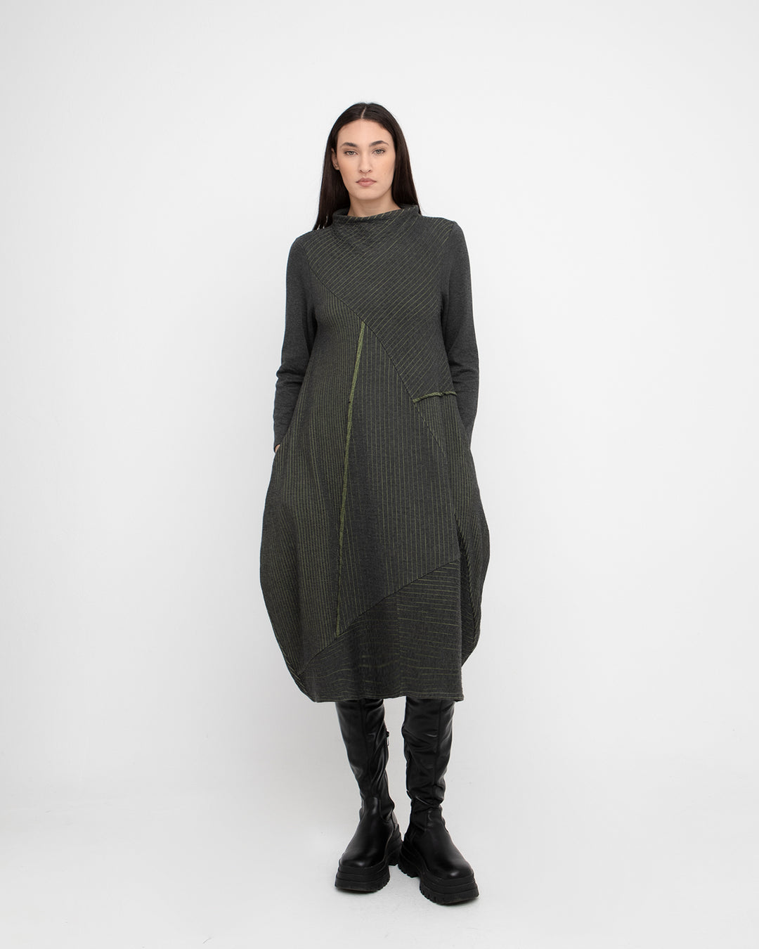 Ozai N Ku Etching Dress, Grey/Green