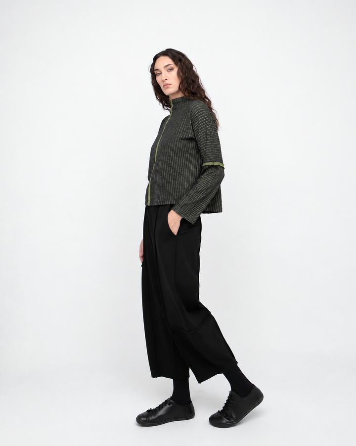 Ozai N Ku Emboss Top, Grey/Green