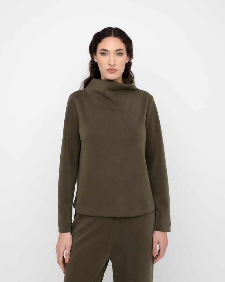 Ozai N Ku Supple Funnel Top, Olive