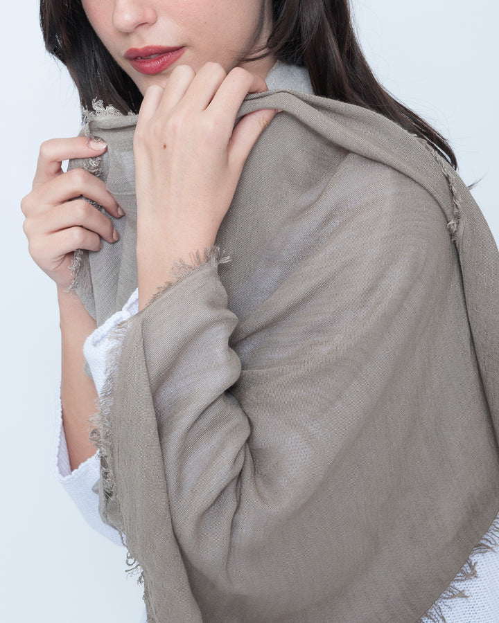 Blueberry Dip Dye Scarf, Beige Ombre