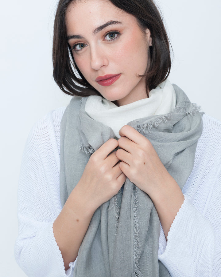 Blueberry Dip Dye Scarf, Slate Ombre