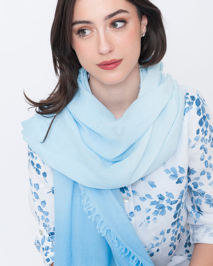 Blueberry Dip Dye Scarf, Sky Ombre