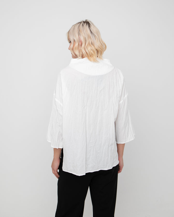 Ozai N Ku Luna Funnel Neck Top, White