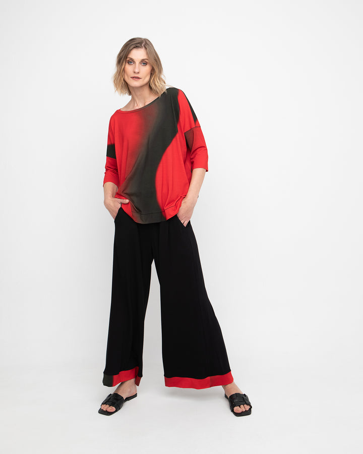 Ozai N Ku Valeria Palazzo Pants, Black