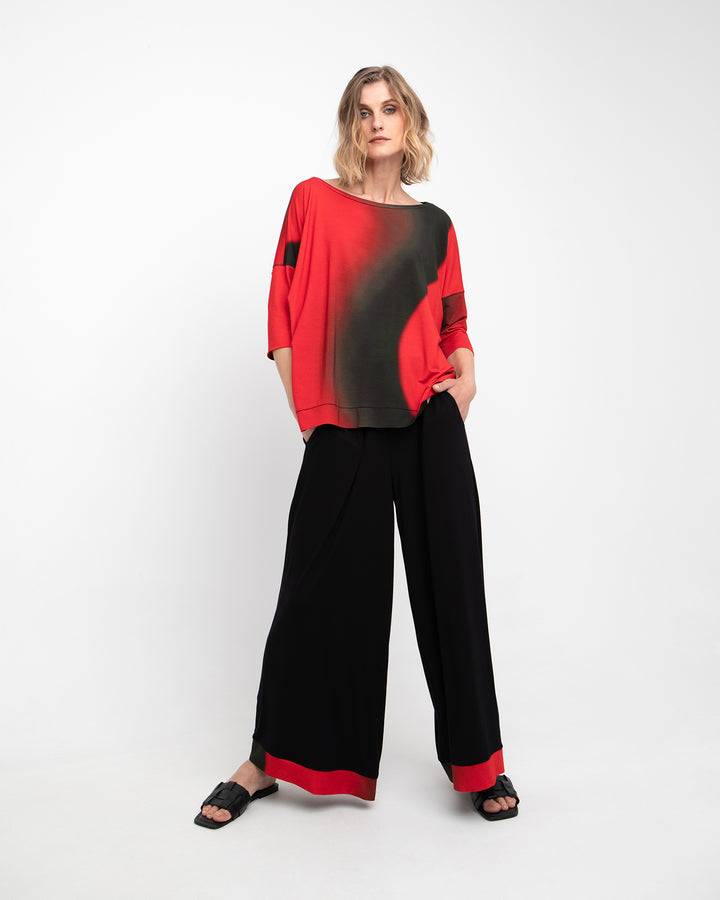 Ozai N Ku Valeria Palazzo Pants, Black