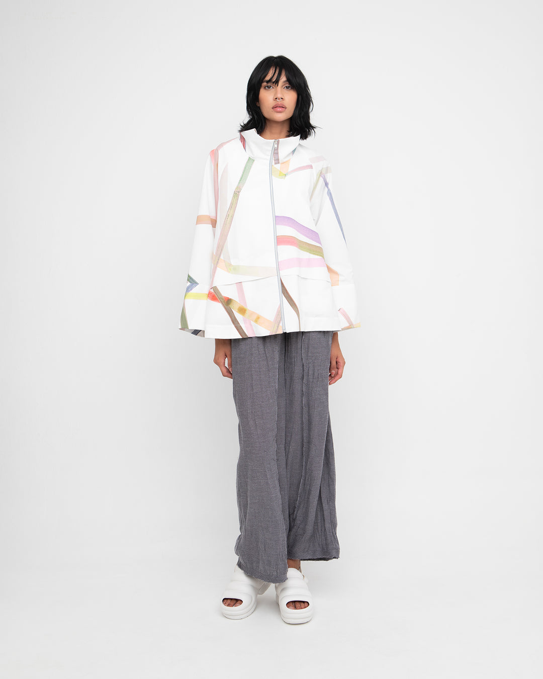 Ozai N Ku Hi-Note Jacket, Trip White