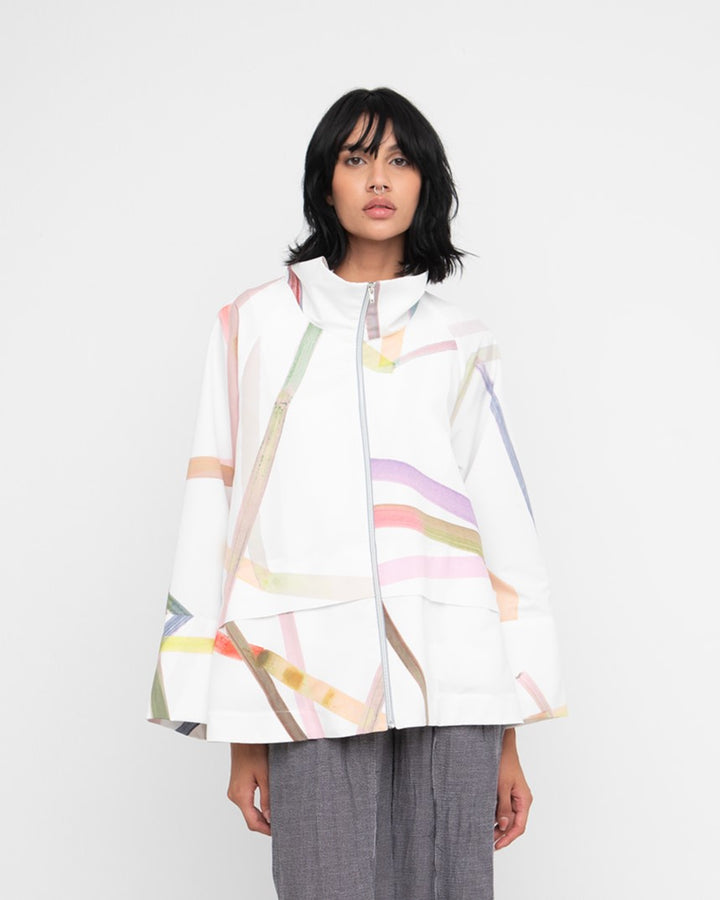 Ozai N Ku Hi-Note Jacket, Trip White
