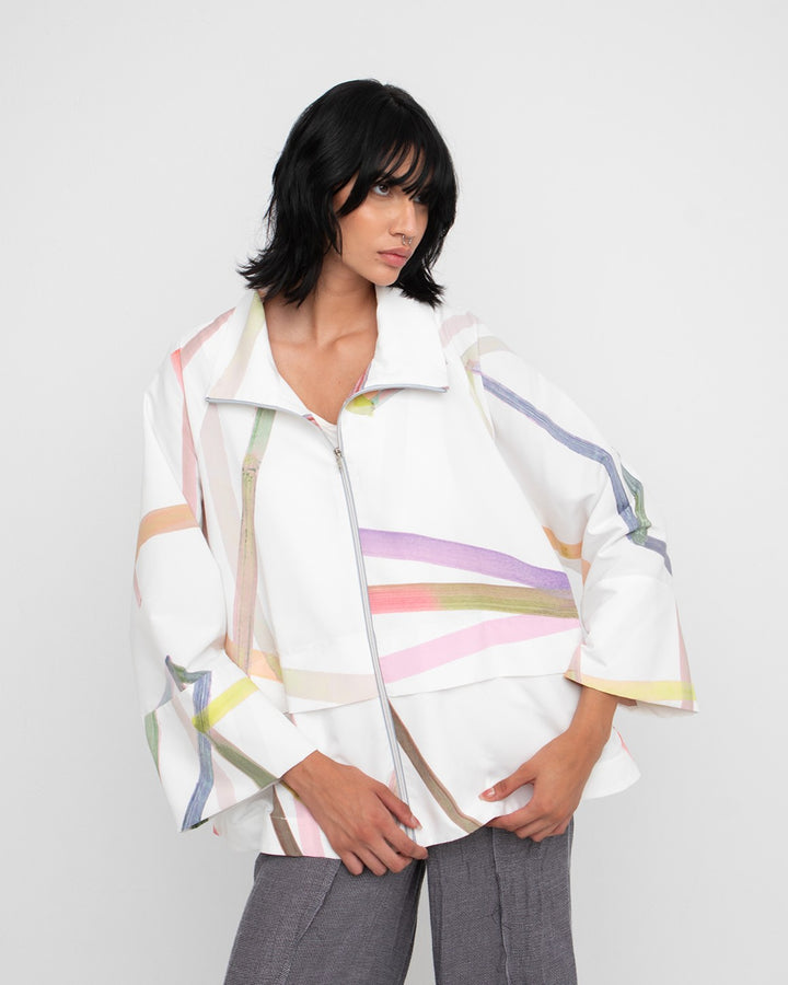 Ozai N Ku Hi-Note Jacket, Trip White