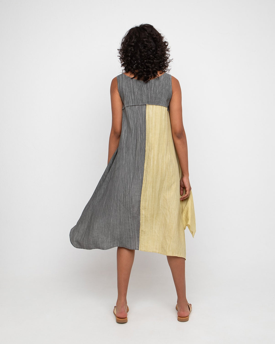 Ozai N Ku Canyon Reversible Dress, Butter/Slate