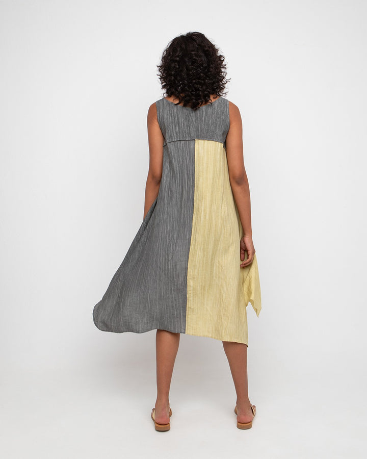 Ozai N Ku Canyon Reversible Dress, Butter/Slate