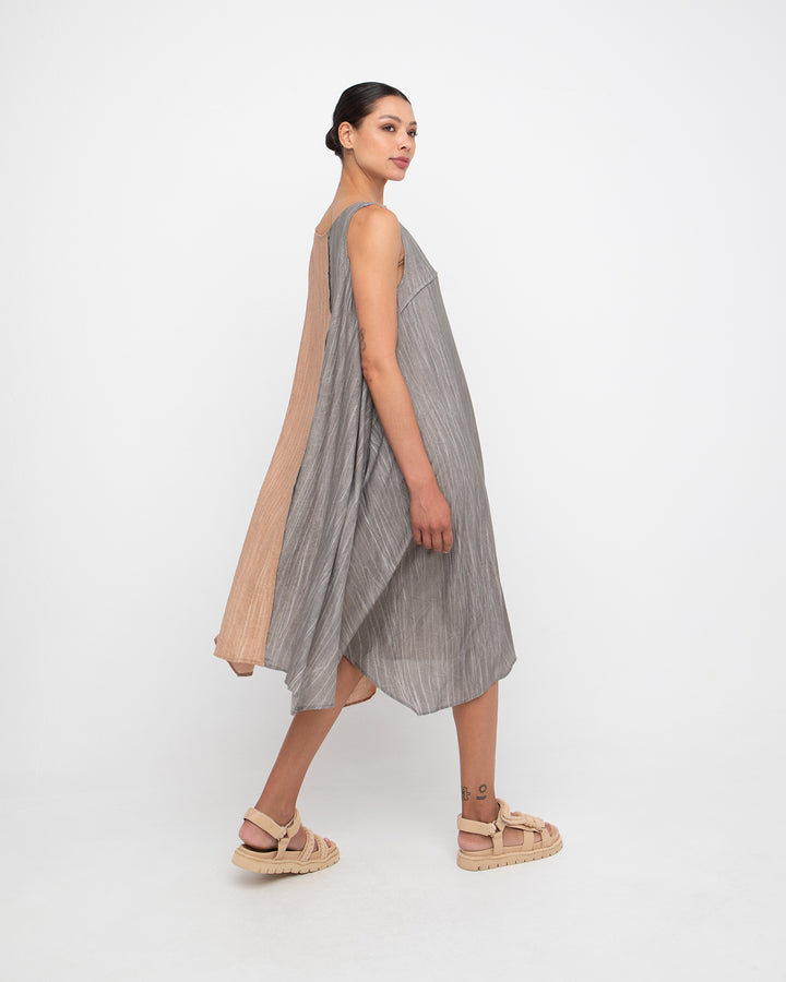 Ozai N Ku Canyon Reversible Dress, Taupe/Caramel