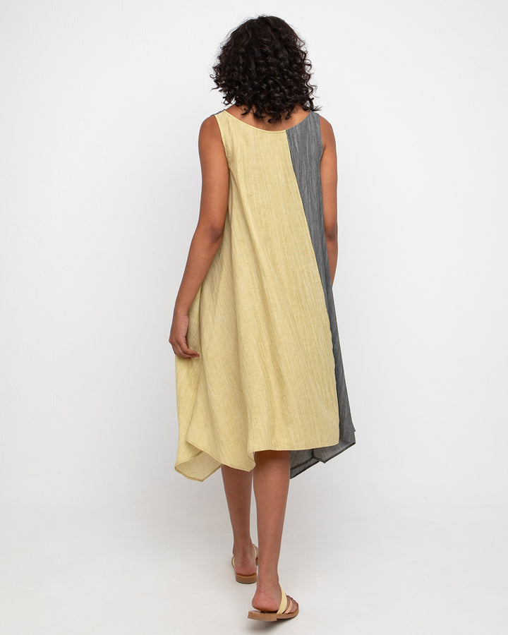 Ozai N Ku Canyon Reversible Dress, Butter/Slate