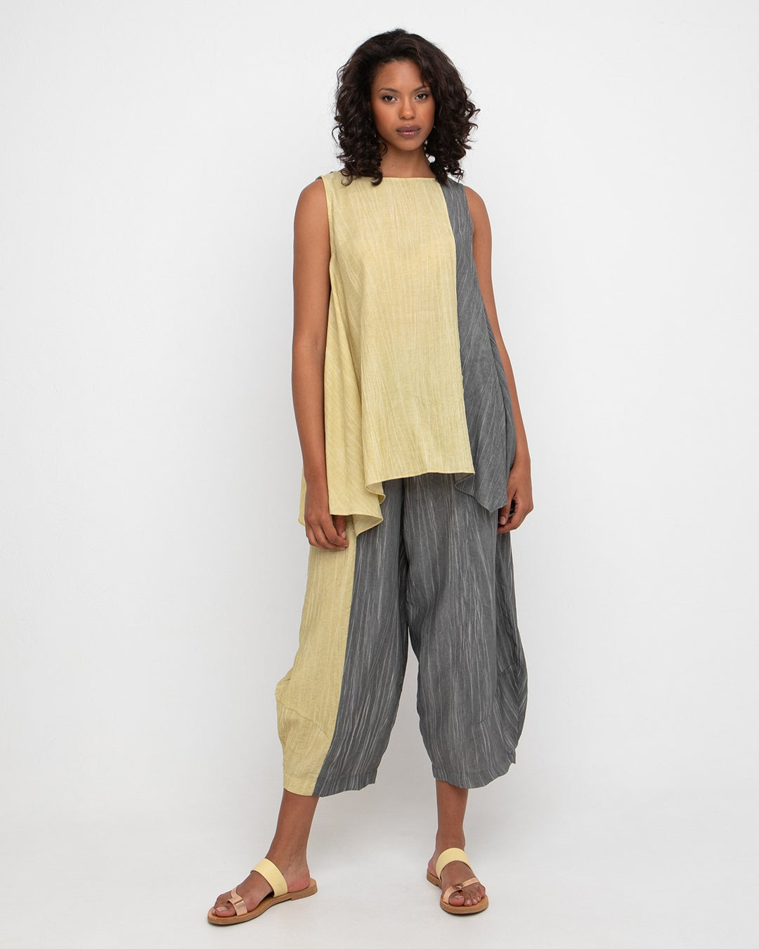 Ozai N Ku Lookout Lantern Pants, Slate/Butter