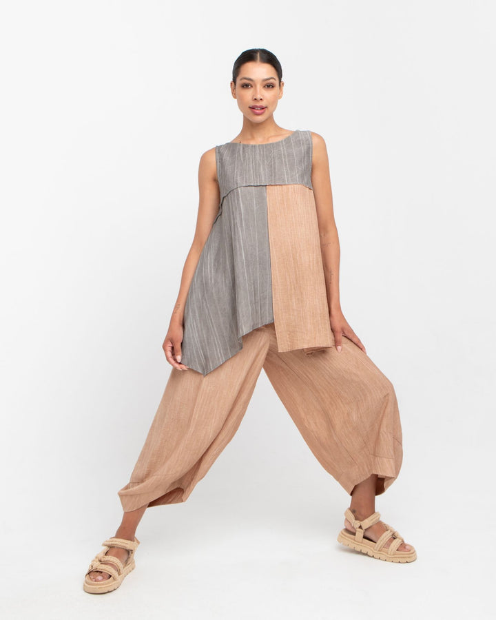 Ozai N Ku Laurel Reversible Tank, Taupe/Caramel