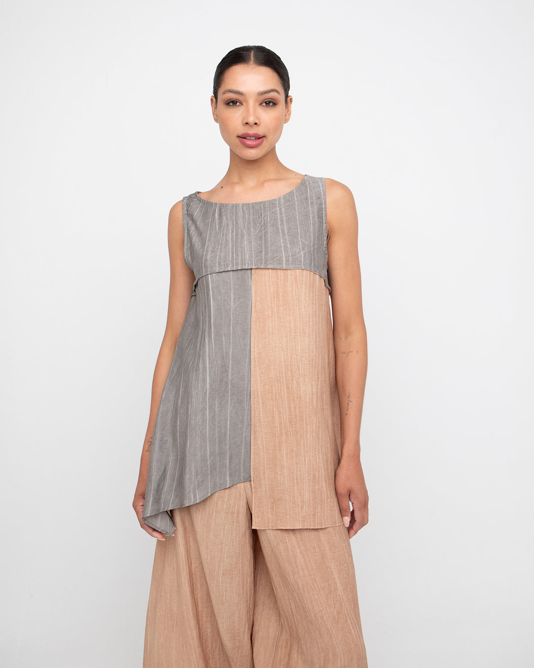 Ozai N Ku Laurel Reversible Tank, Taupe/Caramel