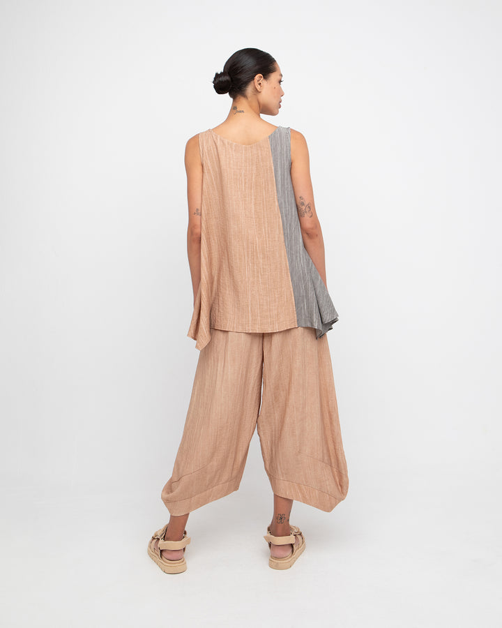 Ozai N Ku Laurel Reversible Tank, Taupe/Caramel