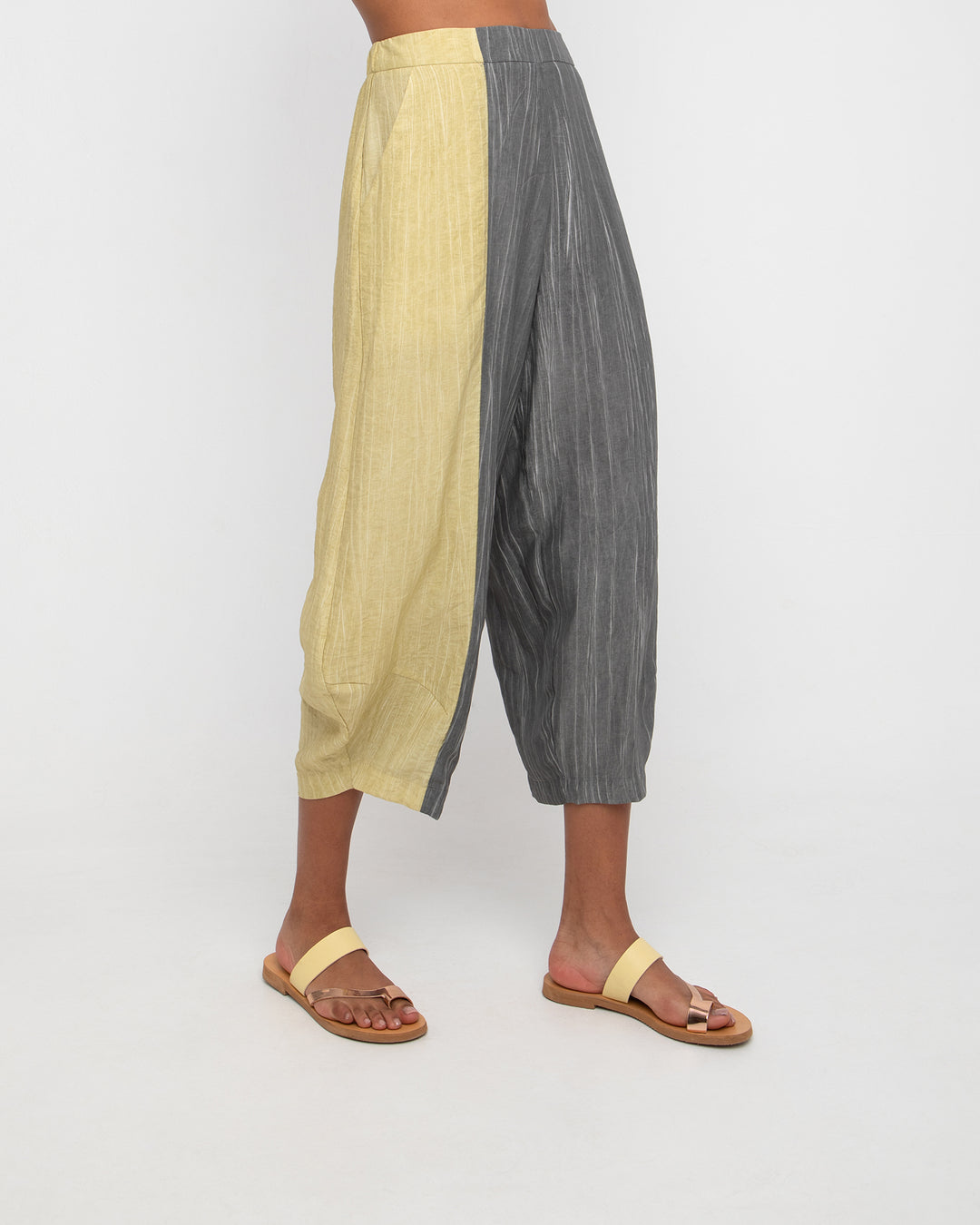 Ozai N Ku Lookout Lantern Pants, Slate/Butter