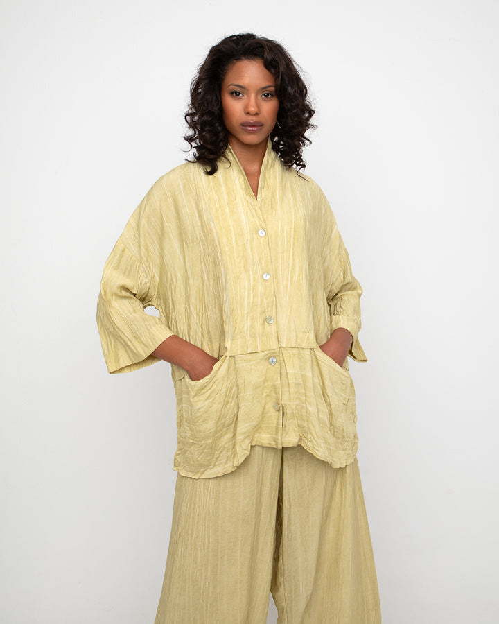 Ozai N Ku Greenwich Shirt, Butter Yellow