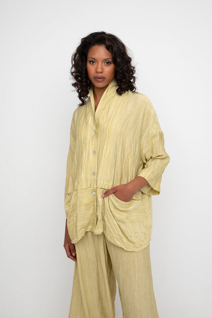 Ozai N Ku Greenwich Shirt, Butter Yellow