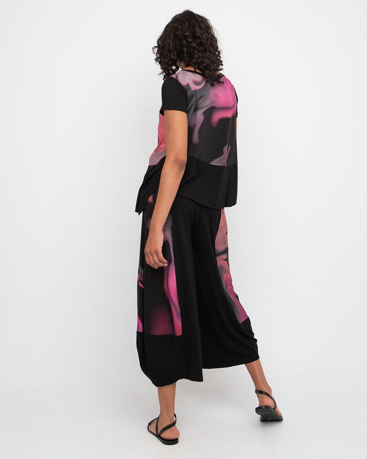 Ozai N Ku Go Go Reversible Tee, Rose Swirl