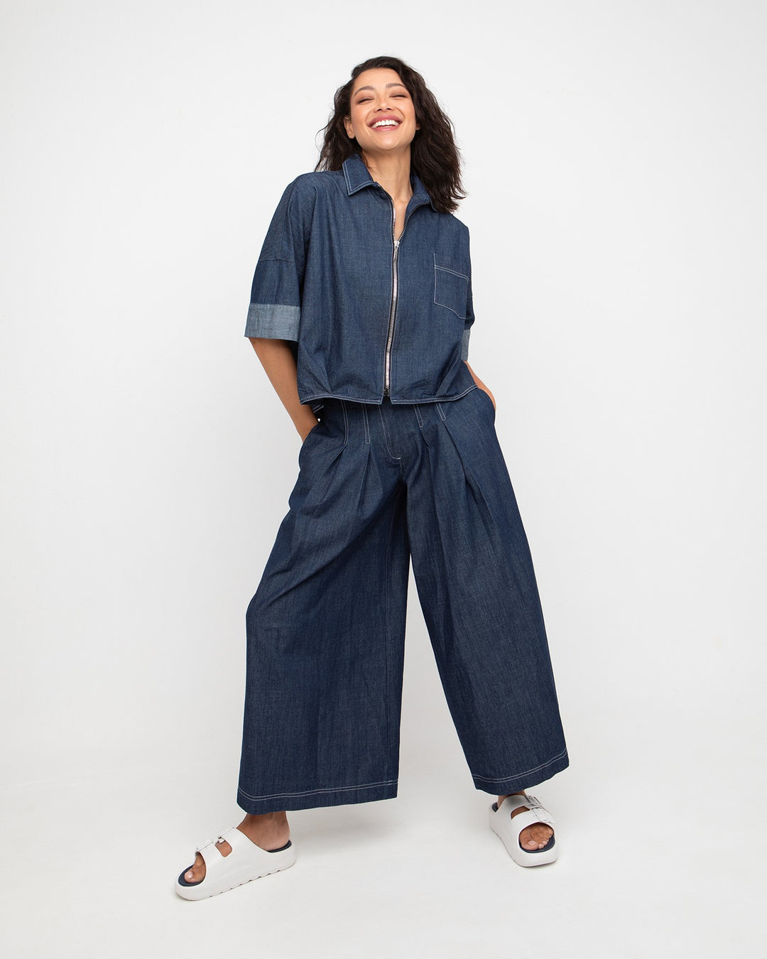 Ozai N Ku Nema Wide Trouser, Denim