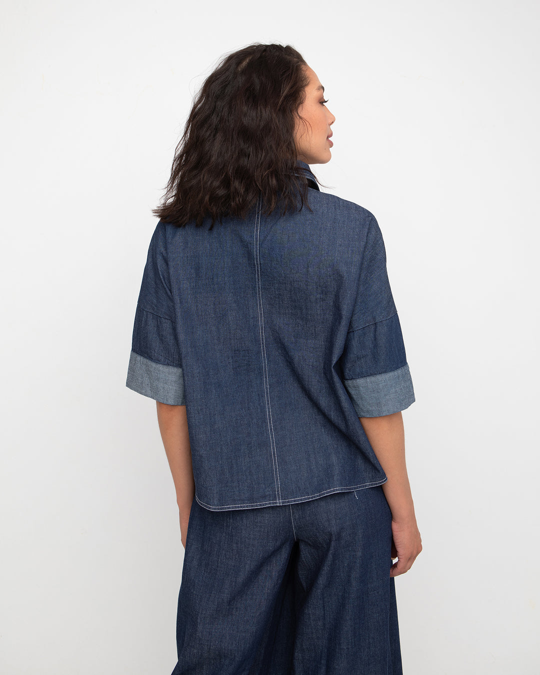 Ozai N Ku Indo Zip Shirt, Denim