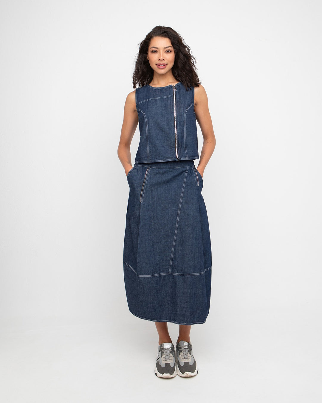 Ozai N Ku Ergo Zip Vest, Denim