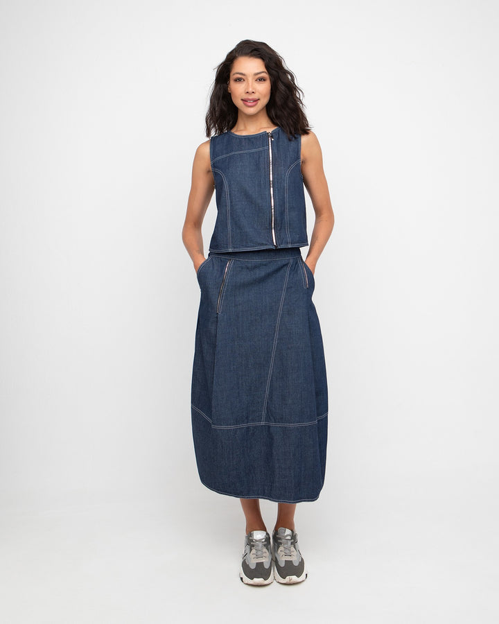 Ozai N Ku Ergo Zip Vest, Denim