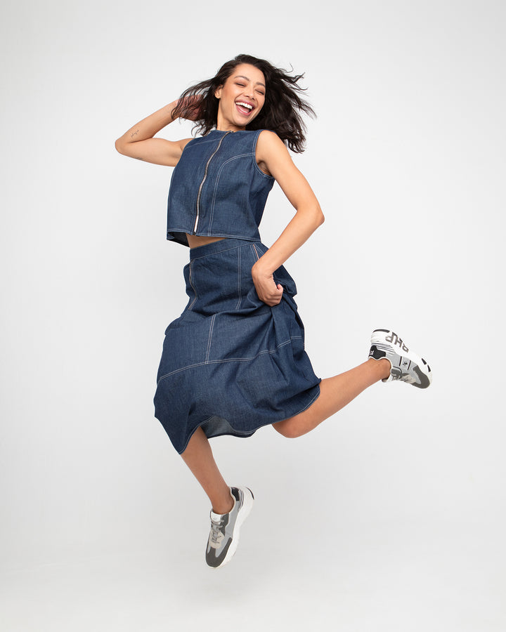 Ozai N Ku Ergo Zip Vest, Denim