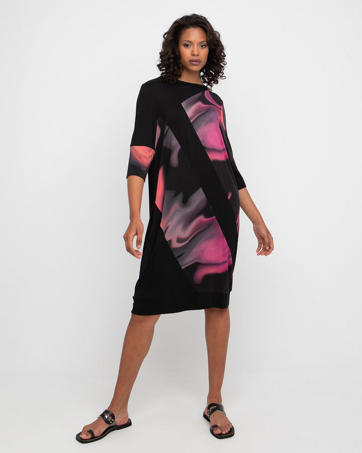 Ozai N Ku Technicolor Dress, Rose Swirl