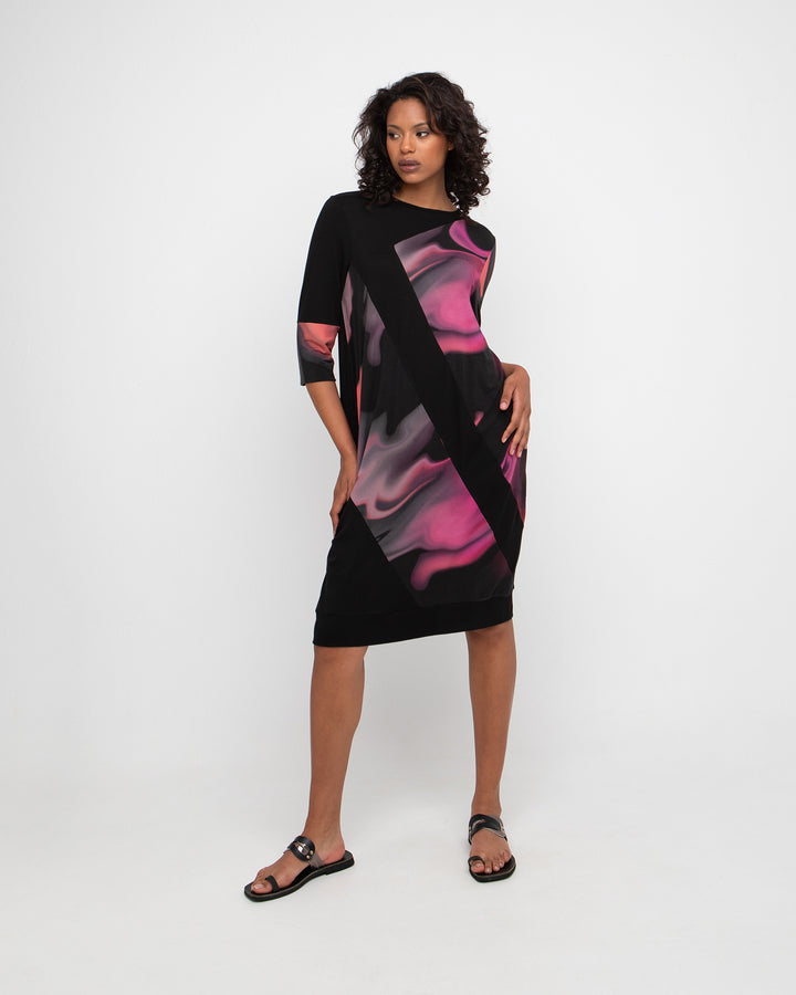 Ozai N Ku Technicolor Dress, Rose Swirl