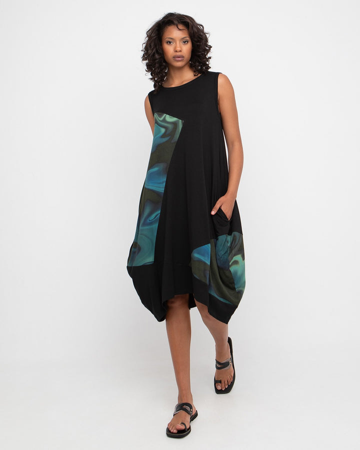 Ozai N Ku Avalon Dress, Blue Swirl
