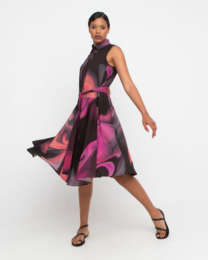 Ozai N Ku Dandie Shirtdress, Rose Swirl