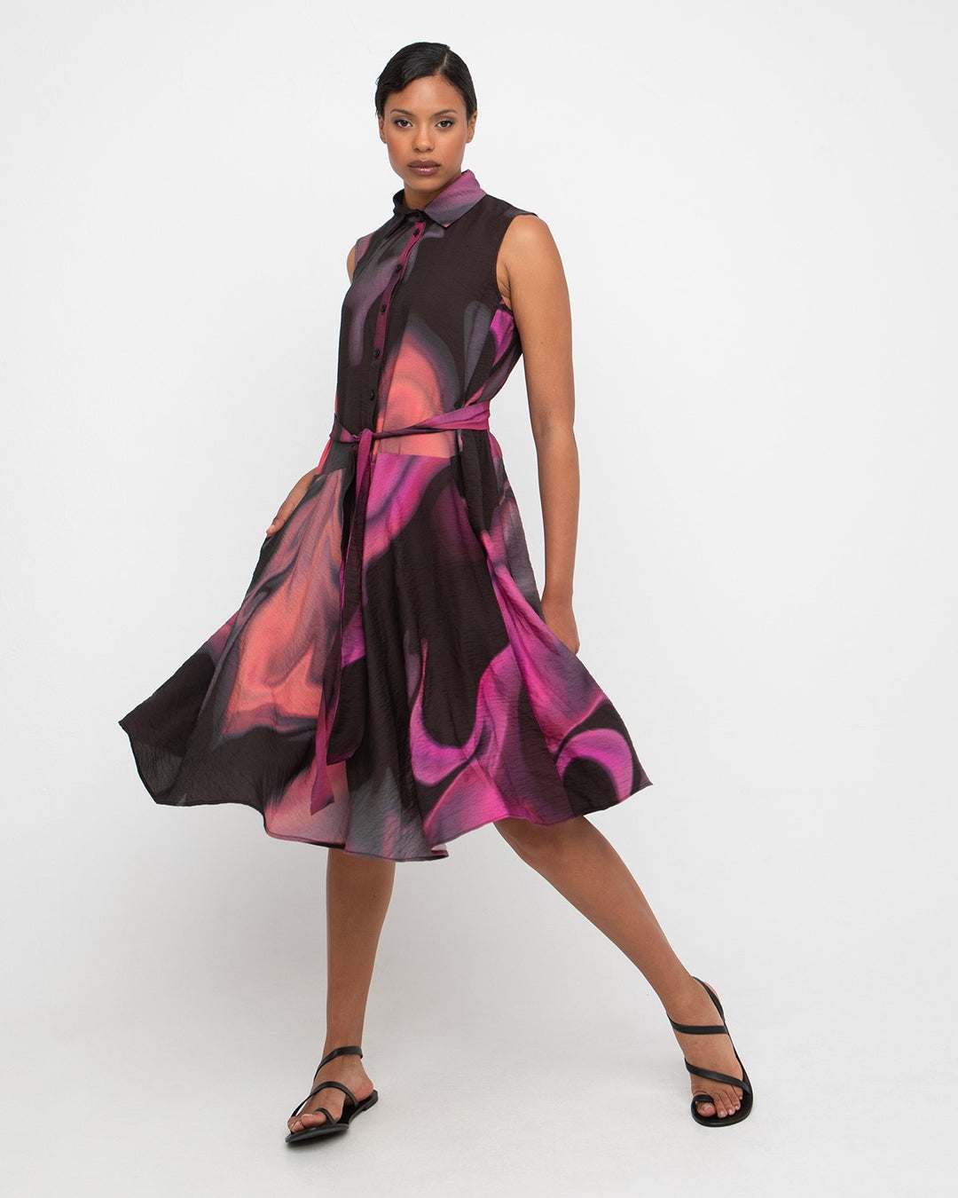 Ozai N Ku Dandie Shirtdress, Rose Swirl