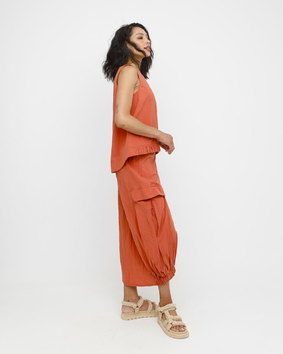 Ozai N Ku Sol Cargo Skirt, Chili