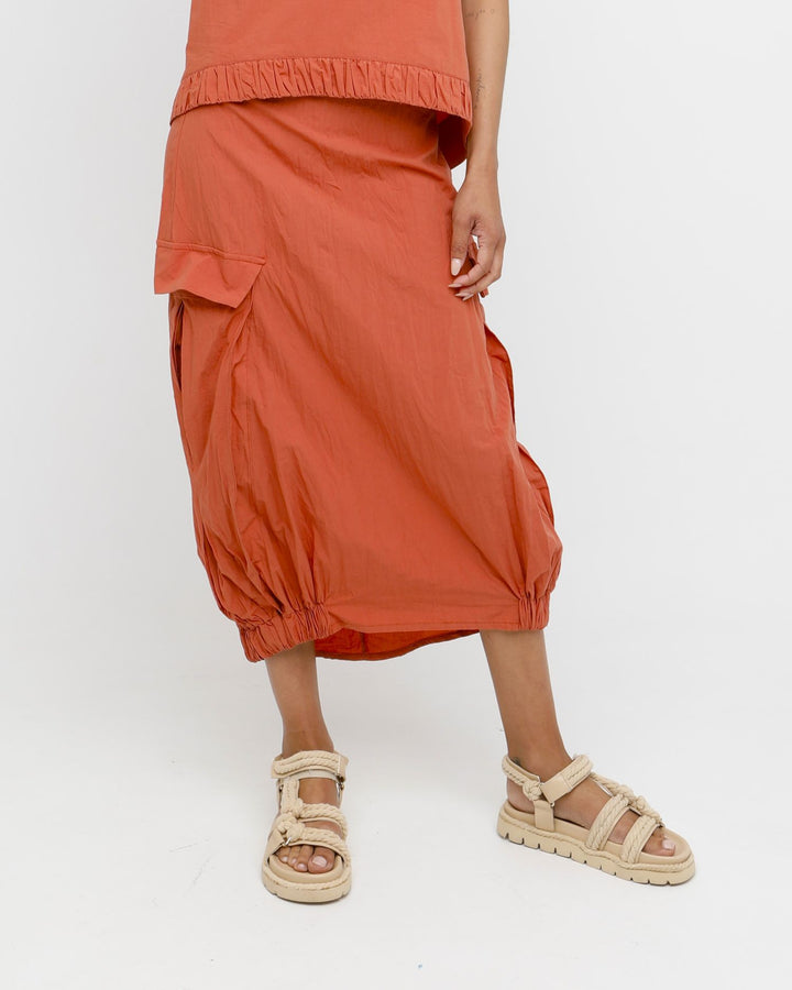 Ozai N Ku Sol Cargo Skirt, Chili