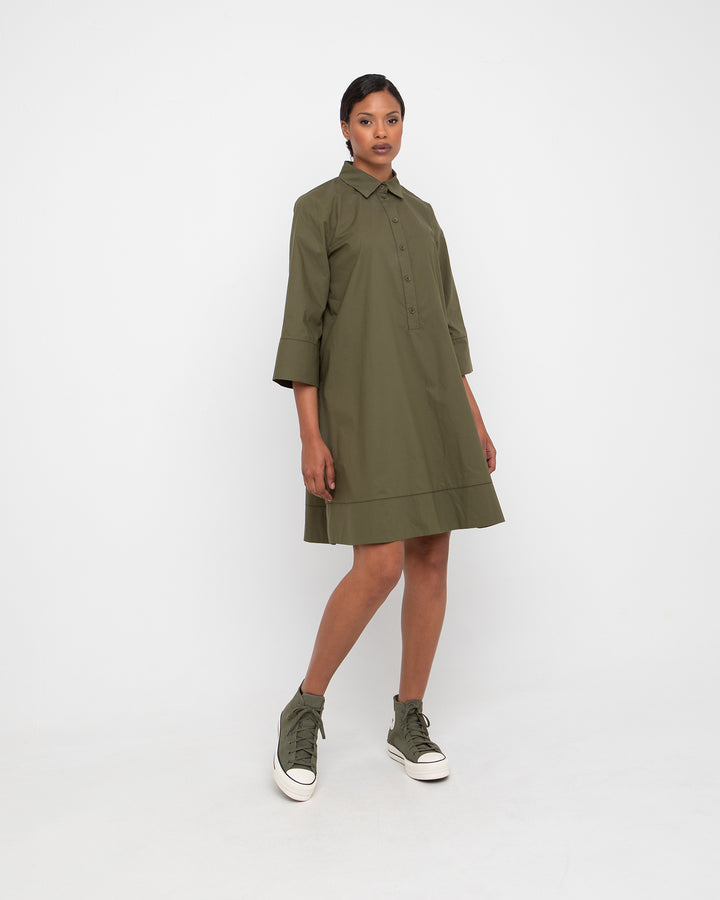 Ozai N Ku Carrier Shirtdress, Olive