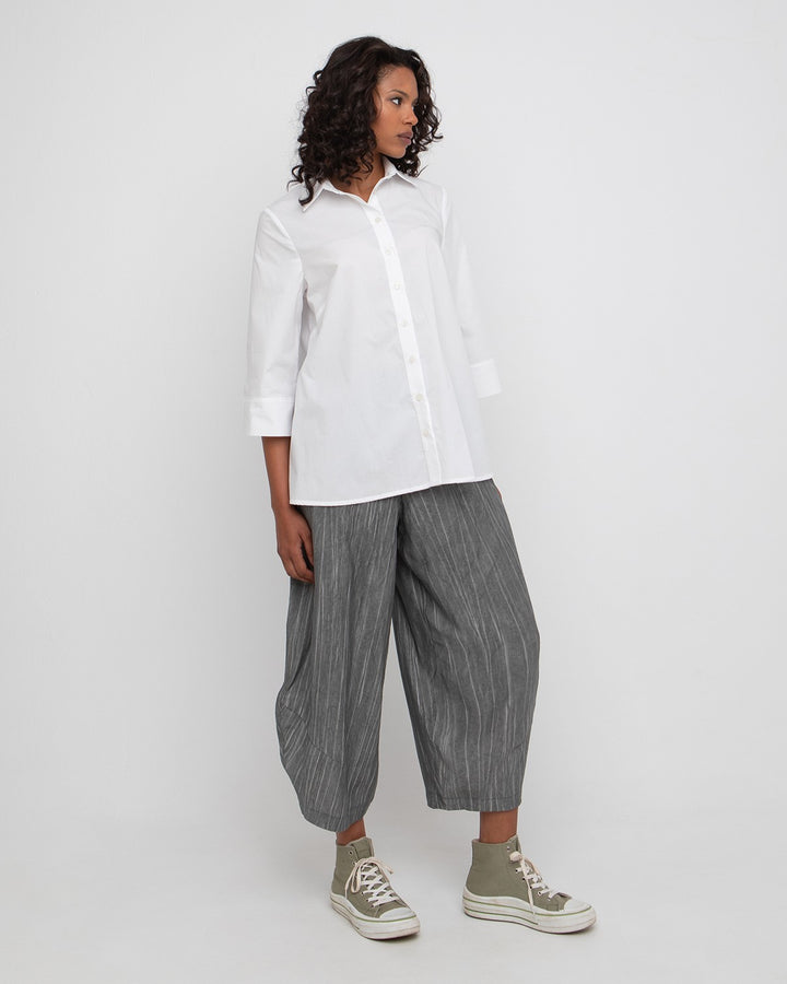 Ozai N Ku Aire Pleat Back Shirt, White
