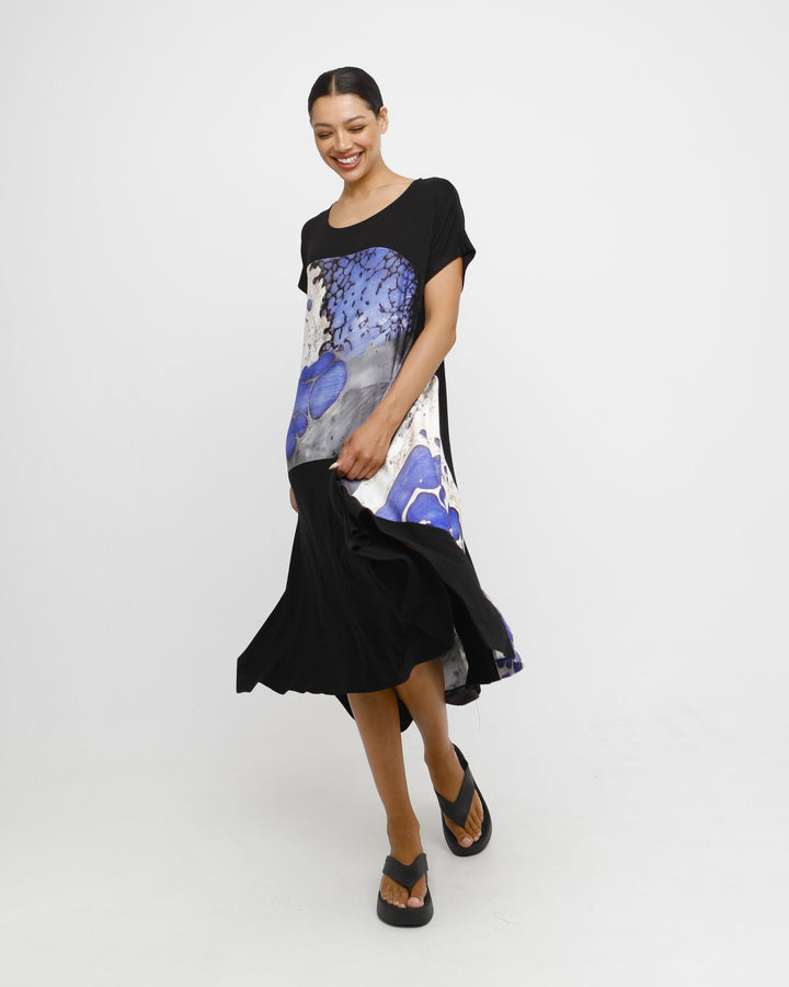 Ozai N Ku Poro Dress, Black/Lapis