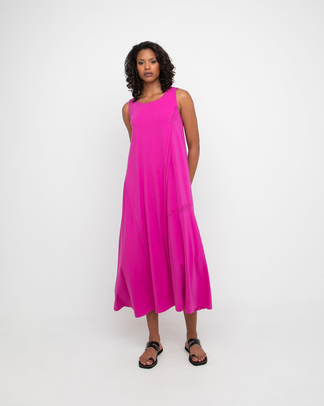 Ozai N Ku Vanguard A-Line Dress, Fuchsia